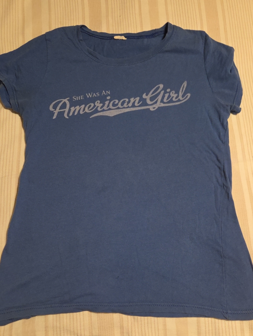 American Girl Blue Graphic Tee with Script Logo